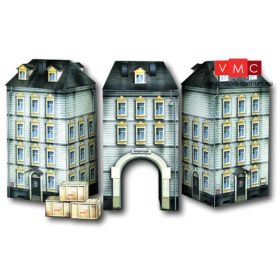   Heki 10070 Városi emeletes lakóház nagy kapuval, kartonból (H0)