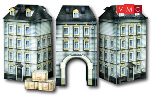 Heki 10070 Városi emeletes lakóház nagy kapuval, kartonból (H0)