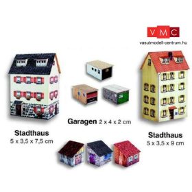   Heki 11009 Városi emeletes házak, melléképületek és garázsok kartonból (N)