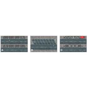   Heki 12053 Városi úttest parkolókkal (3 db) kartonból (H0)