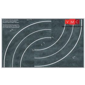 Heki 12061 Országút kanyarokkal (3 db) kartonból (H0)