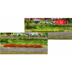   Heki 1814 Fűcsík - 6 mm (10 db), 10 cm hosszú, sárga/piros (H0,TT,N)