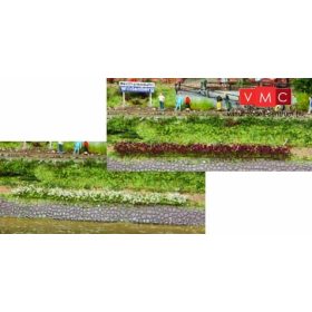   Heki 1815 Fűcsík - 6 mm (10 db), 10 cm hosszú, fehér/lila (H0,TT,N)