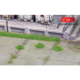 Heki 1821 Fűcsomók (100 db) és 6 db fűcsík (10 cm/db), 2,5 mm magas, középzöld (N,Z)