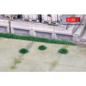 Heki 1822 Fűcsomók (100 db) és 6 db fűcsík (10 cm/db), 2,5 mm magas, sötétzöld (N,Z)
