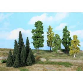 Heki 1962 Vegyes erdő csomag, 40 db 5-18 cm (H0,TT)