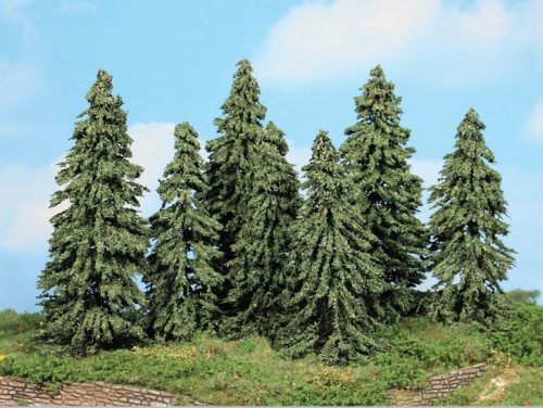 Heki 21802 Viharfenyők talp nélkül (7 db), 10-14 cm (H0,TT,N)