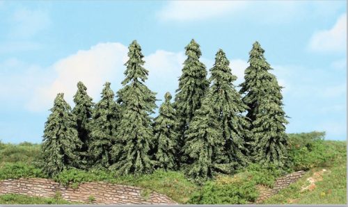 Heki 21803 Viharfenyők talp nélkül (7 db), 7-11 cm (H0,TT,N)
