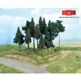Heki 2264 Fenyőerdő, 14 db fenyőfa, 10-17 cm (H0,TT)