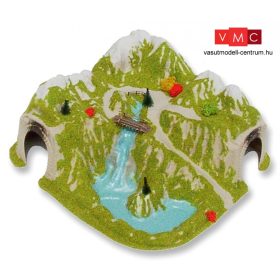 Heki 5043 Sarokalagút tóval, egyvágányos (H0)