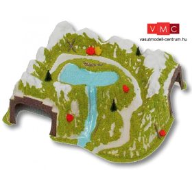 Heki 5047 Sarokalagút tóval, kétvágányos (H0)