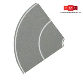   Heki 6581 Útburkolat: betonozott kanyar országút, felezővonallal - 4 db (H0)