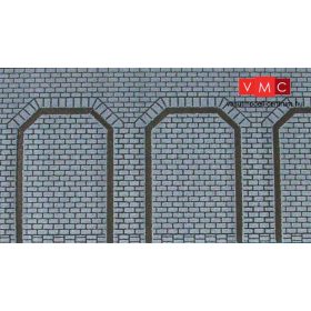   Heki 72012 Dekorlap: Árkádos támfal, trapéz, 2 db (H0,TT)