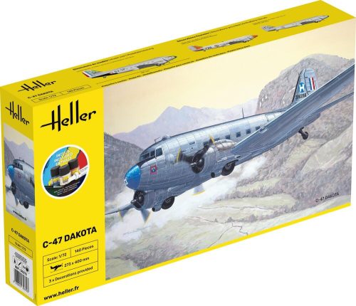 Heller 35372 STARTER KIT C-47 DAKOTA (1/72)