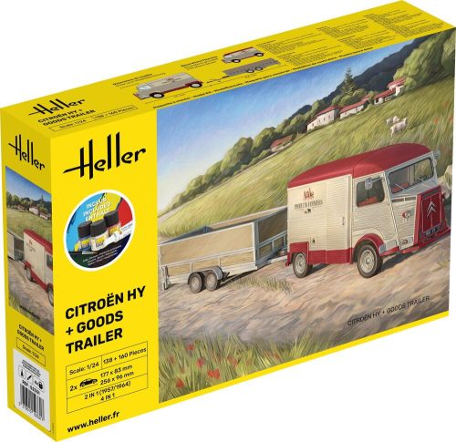 Heller 52331 STARTER KIT Citroen HY + Goods Trailer (1/24)