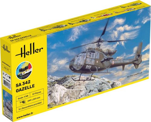 Heller 56486 STARTER KIT SA 342 Gazelle (1/48)