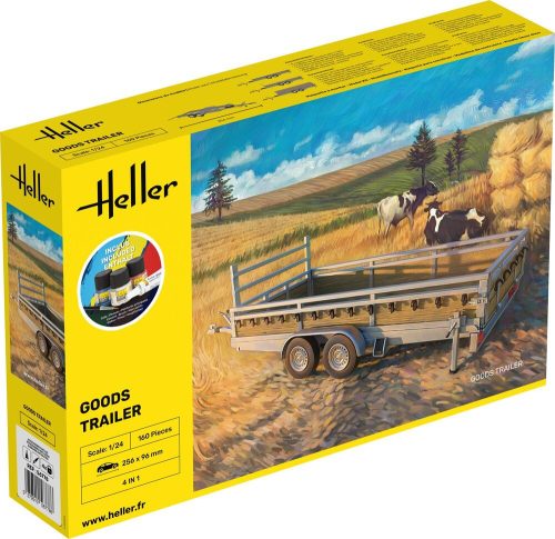 Heller 56778 STARTER KIT Goods Trailer (1/24)