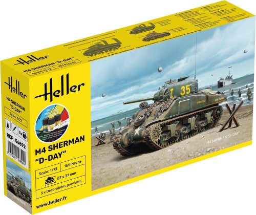 Heller 56892 STARTER KIT M4 Sherman D-Day (1/72)