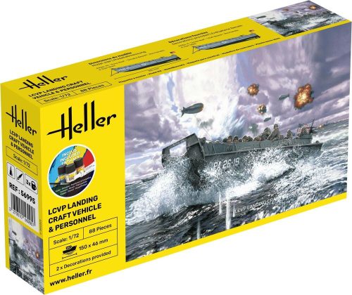 Heller 56995 STARTER KIT LCVP Landungsboot + Figures (1/72)