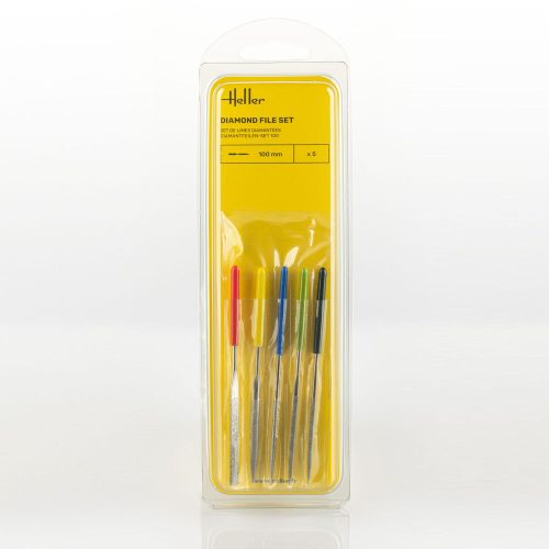 Heller 99005 Diamond file set 100 mm (5 pieces)