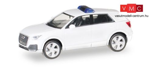 Herpa 013161 Minikit: Audi Q2 rendvédelmi, kék villogóval - fehér / felirat nélkül (H0)