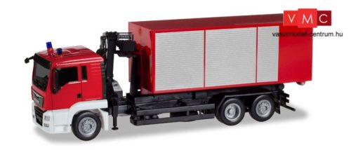 Herpa 013406 Minikit: MAN TGS L cserefelépítmény-szállító tűzoltóautó - Feuerwehr (H0)