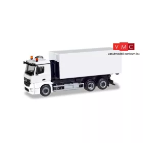 Herpa 013611 Minikit: Mercedes-Benz Antos csereszekrényszállító teherautó, sárga villogó