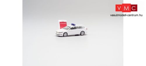 Herpa 013772 Minikit: Volkswagen Passat Variant, rendvédelmi, kék villogóval - fehér (H0)