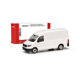   Herpa 014038 Minikit: Volkswagen Crafter dobozos, HD, dupla hátsó gumikkal - fehér (H0)