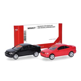   Herpa 014106 Minikit: Opel Coupé, 2 db - fekete és piros (H0) - Építőkészlet (H0)