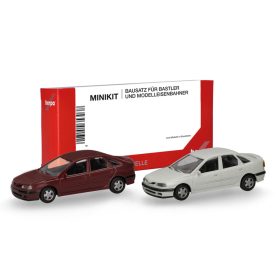   Herpa 014113 Minikit: Renault Laguna, 2 db - piros és fehér (H0) - Építőkészlet