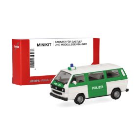   Herpa 014120 Minikit: Volkswagen T3 Bus - Polizei (H0) - Építőkészlet