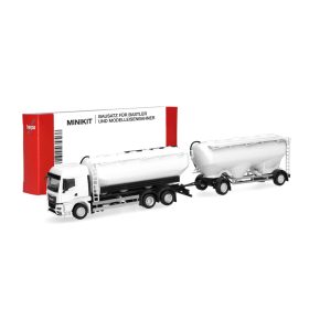   Herpa 014137 Minikit: MAN TGS TM silótartályos teherautó, pótkocsival (H0) - Építőkészlet
