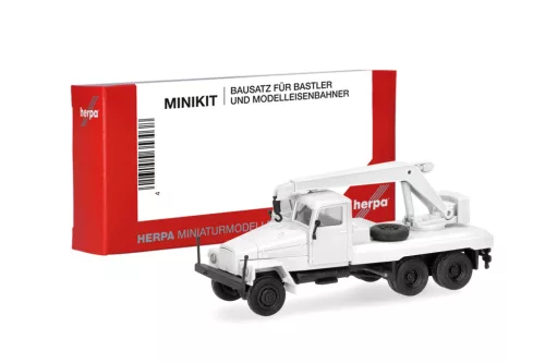 Herpa 014205 Minikit: IFA G5 autódaru, fehér (H0) - Építőkészlet