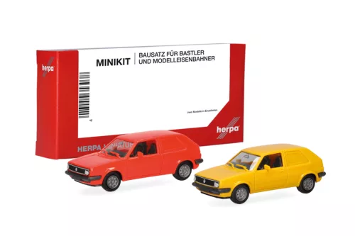 Herpa 014281 Minikit: Volkswagen Golf II 2-ajtós, 2 db (H0) - Építőkészlet