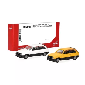   Herpa 014298 Minikit: Opel Corsa A SR 2 db - sárga és fehér (H0) - Építőkészlet