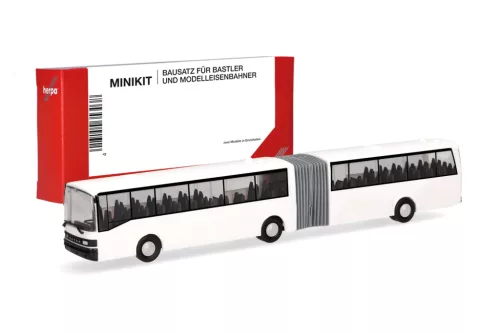 Herpa 014342 Minikit: Setra 221 UL csuklós autóbusz, fehér (H0) - Építőkészlet