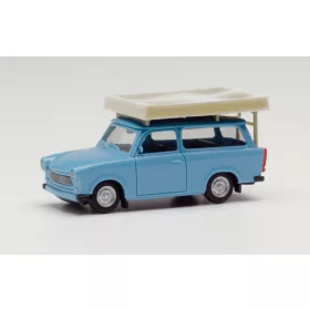   Herpa 024181-003 Trabant Universal, tetősátorral - kék (H0)