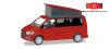 Herpa 028745-002 Volkswagen Transporter T6 California, piros (H0)