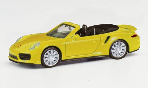 Herpa 028929-002 Porsche Turbo Cabrio, racingsárga (H0)