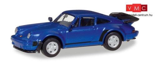 Herpa 030601-002 Porsche 911 Turbo, metál színben - kék (H0)
