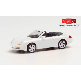 Herpa 032674-002 Porsche 996 C4 Cabrio, metál színben - fehér (H0)