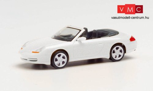 Herpa 032674-002 Porsche 996 C4 Cabrio, metál színben - fehér (H0)
