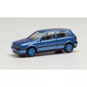 Herpa 034074-002 Volkswagen Golf III VR6, metál színben - kék (H0)