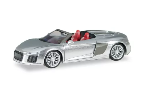 Herpa 038690-002 Audi R8 V10 Spyder metál színben - eissilber (H0)