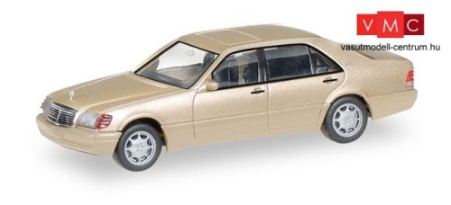 Herpa 038775 Mercedes-Benz S-Klasse V12 (W140), metál színben - pezsgőszín (H0)
