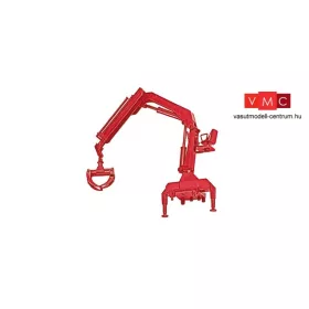 Herpa 051491-002 Rakodódaru teherautóra (Hiab) markolóval, hátsó kivitel - piros (H0)