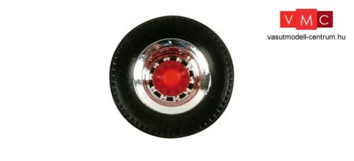 Herpa 052610 Kerékkészlet Medium pótkocsikhoz (króm/piros - 12 részes (H0)