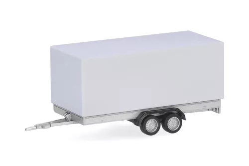 Herpa 052627-005 PKW-Planenanhänger 2achs weiß