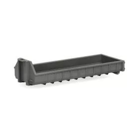 Herpa 054539 flache Abrollmulde grau 2 St.